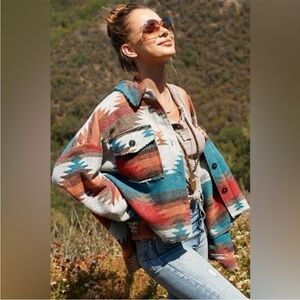 La Miel Eldora NWOT Aztec Jacket Shacket Medium Southwest
